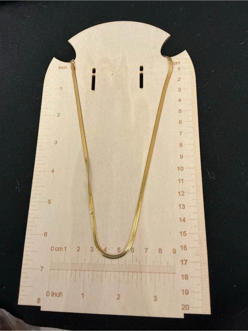 ★ Gold Tone Herringbone Snake Chain Necklace Minimalist Layered Chic.